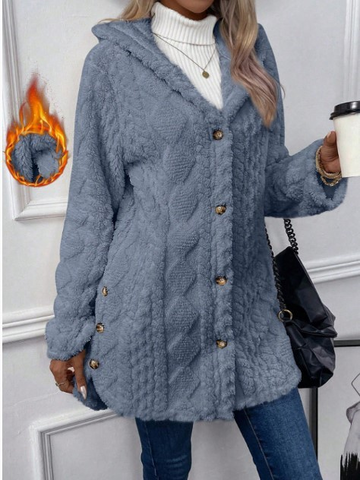Chateau Elise   | Cardigan à Capuche en Peluche