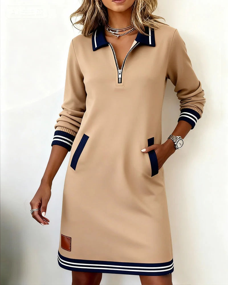 CLAIRE LYON | ROBE EN COTON CHIC À MANCHES LONGUES POUR FEMMES