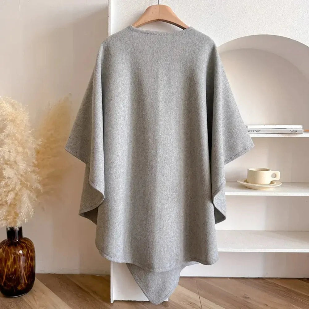 Écharpe poncho femme en maille douce - accessoire élégant, chaud et polyvalent toutes saisons