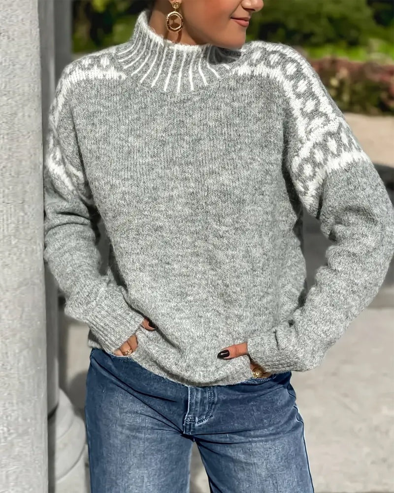 Pull Femme Chaud en Tricot Waffle | Confort & Douceur