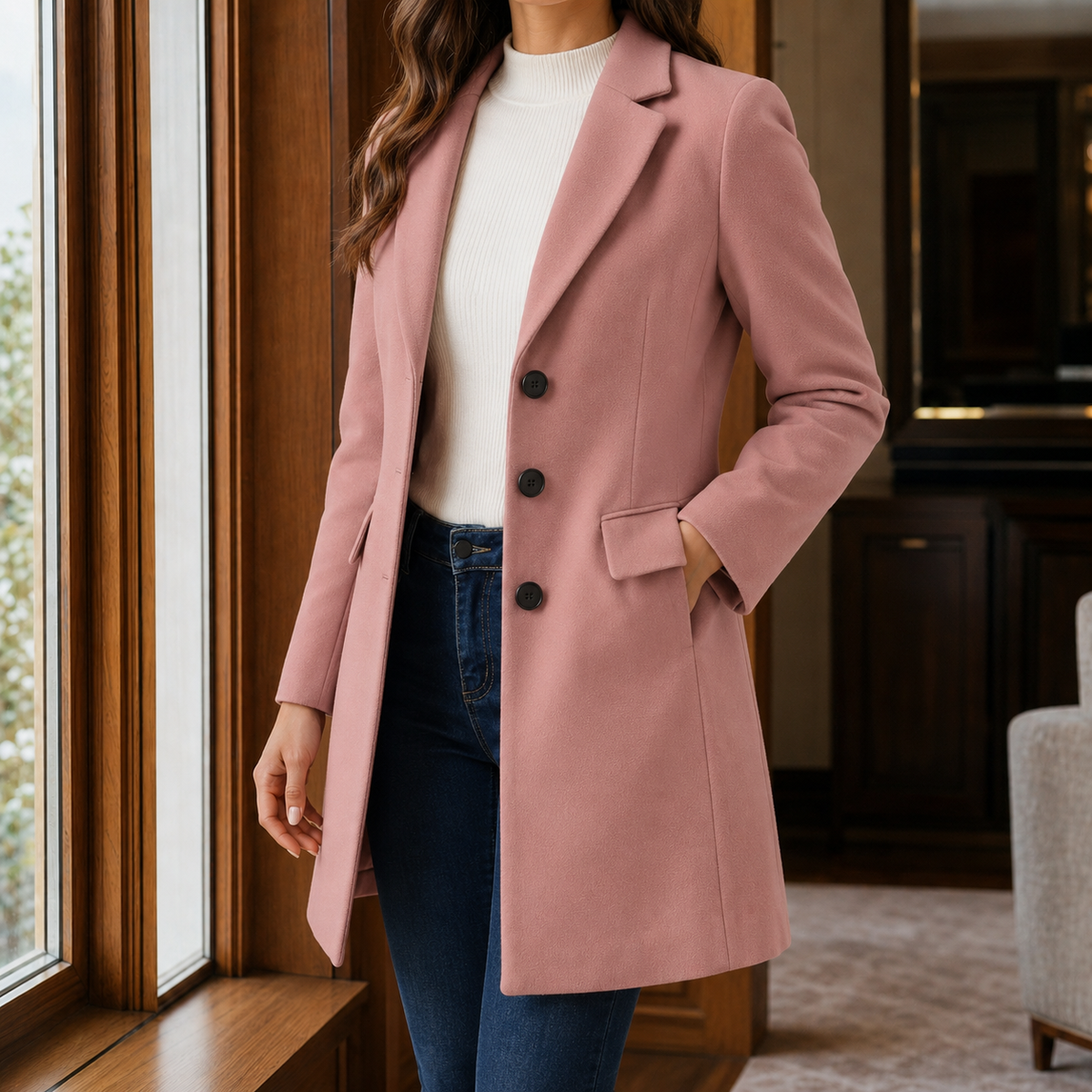CLAIRE LYON | MANTEAU MI-LONG AJUSTÉ POUR FEMMES