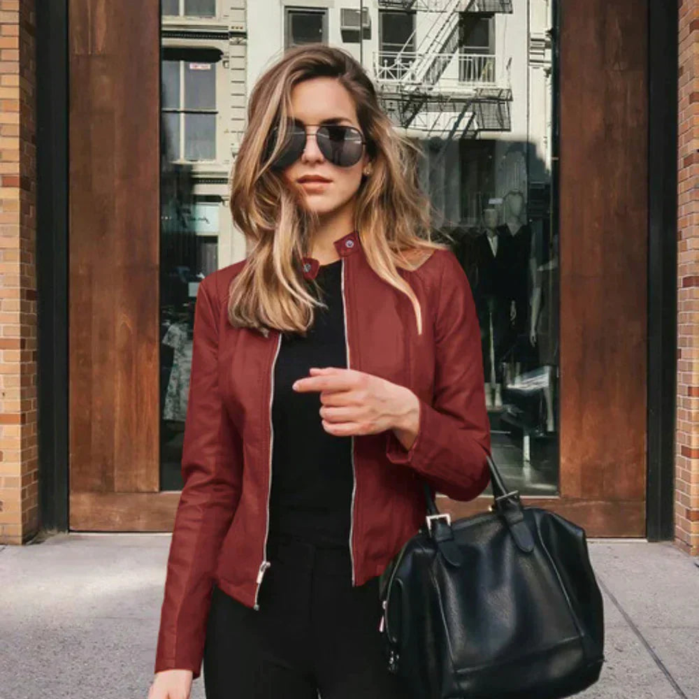 Sophia - Veste en Cuir Italienne
