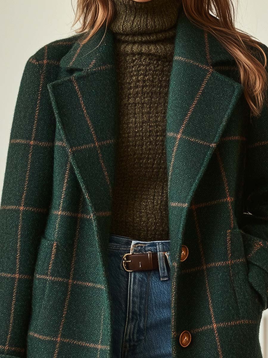 CLAIRE LYON | MANTEAU À CARREAUX POUR FEMMES