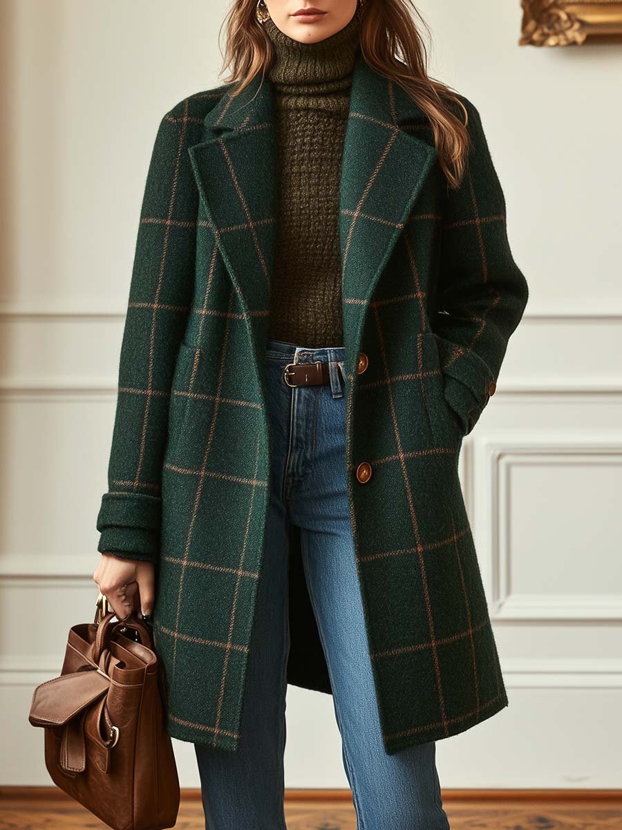 CLAIRE LYON | MANTEAU À CARREAUX POUR FEMMES