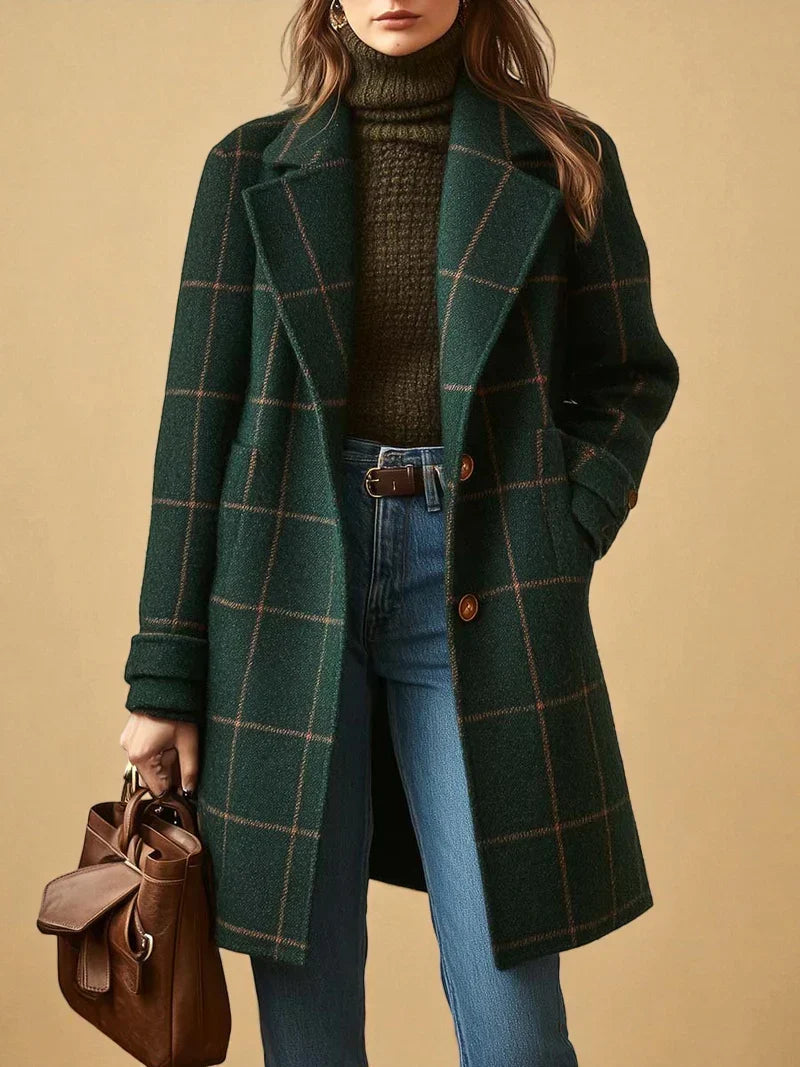 CLAIRE LYON | MANTEAU À CARREAUX POUR FEMMES