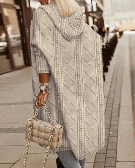 Kateri - CARDIGAN AVEC CAPUCHE LONG ET AJUSTEMENT DÉCONTRACTÉ