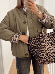 Nika | Manteau avec doublure imprimé léopard