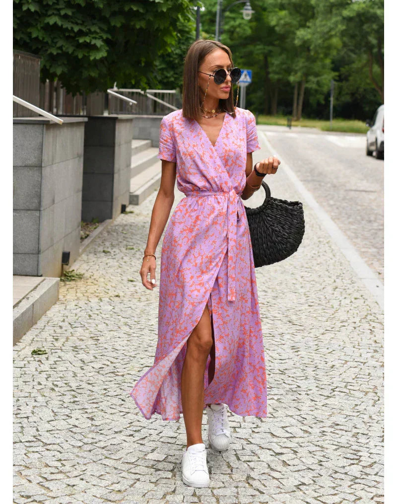 CLAIRE LYON | ROBE ÉLÉGANTE À COL EN V POUR FEMME