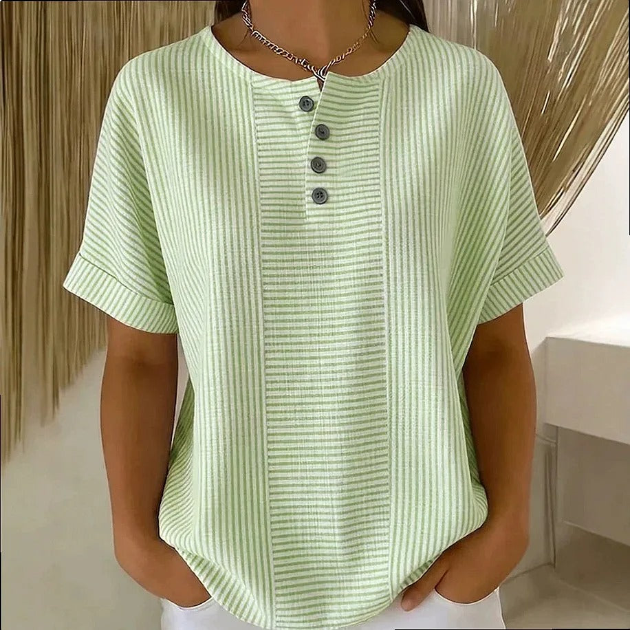 CLAIRE LYON | BLOUSE À BOUTONS RAYÉE POUR FEMMES