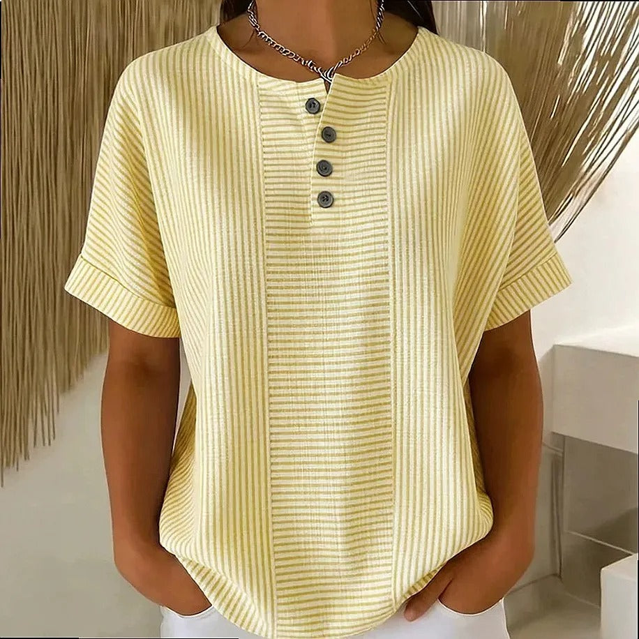 CLAIRE LYON | BLOUSE À BOUTONS RAYÉE POUR FEMMES
