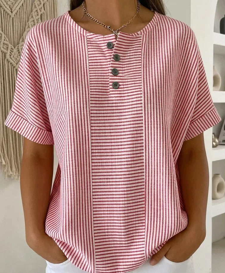 CLAIRE LYON | BLOUSE À BOUTONS RAYÉE POUR FEMMES
