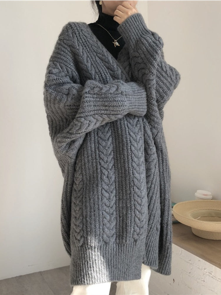 Manon - Cardigan Élégant Long Torsadé