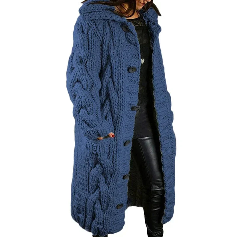 Camille - Cardigan Élégant Long Torsadé