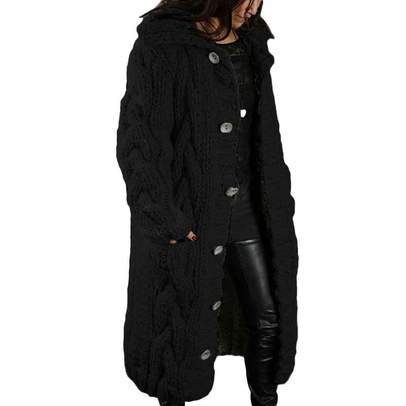 Camille - Cardigan Élégant Long Torsadé