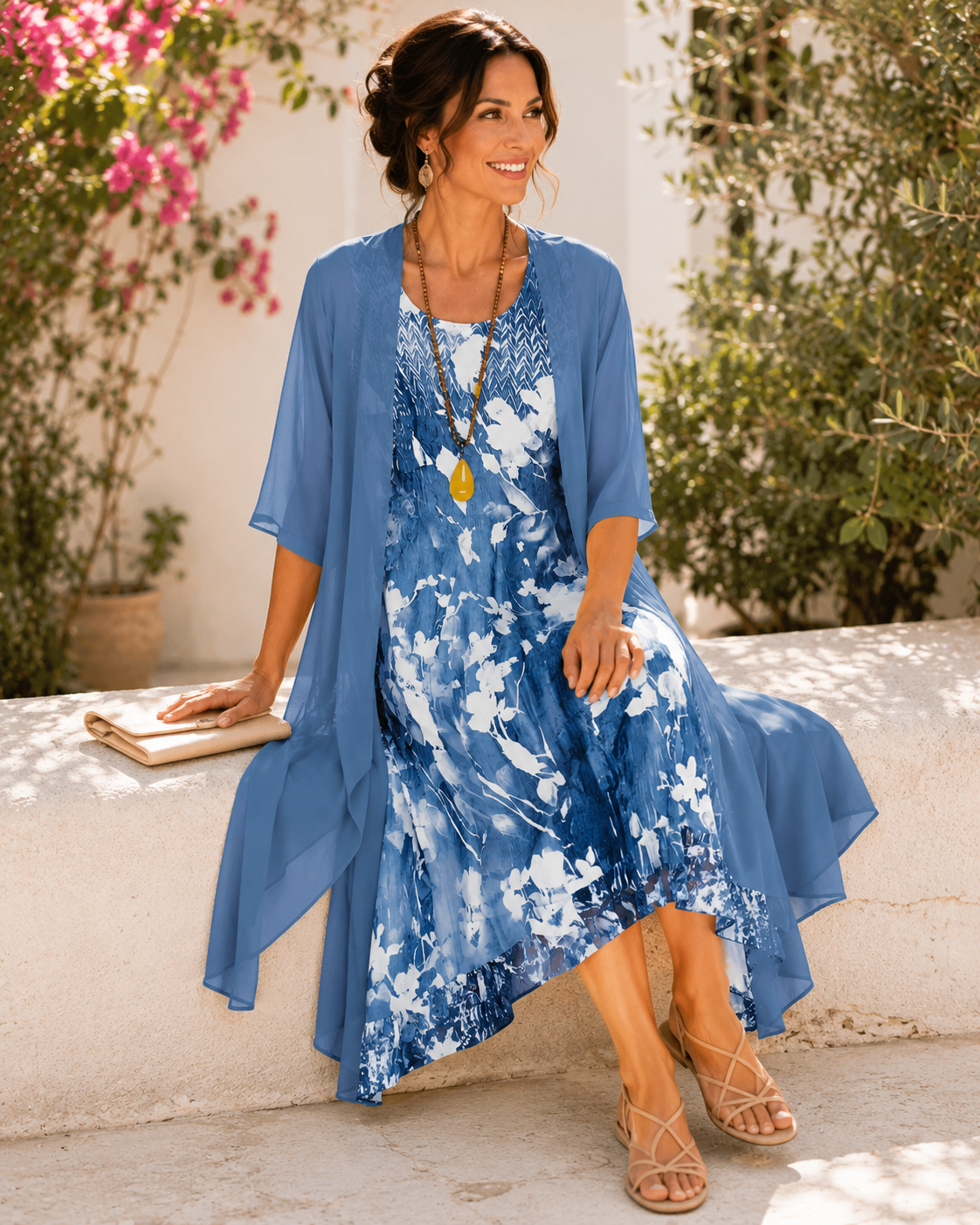 CLAIRE LYON | ROBE FLUIDE À DEUX ÉPAISSEURS POUR FEMME