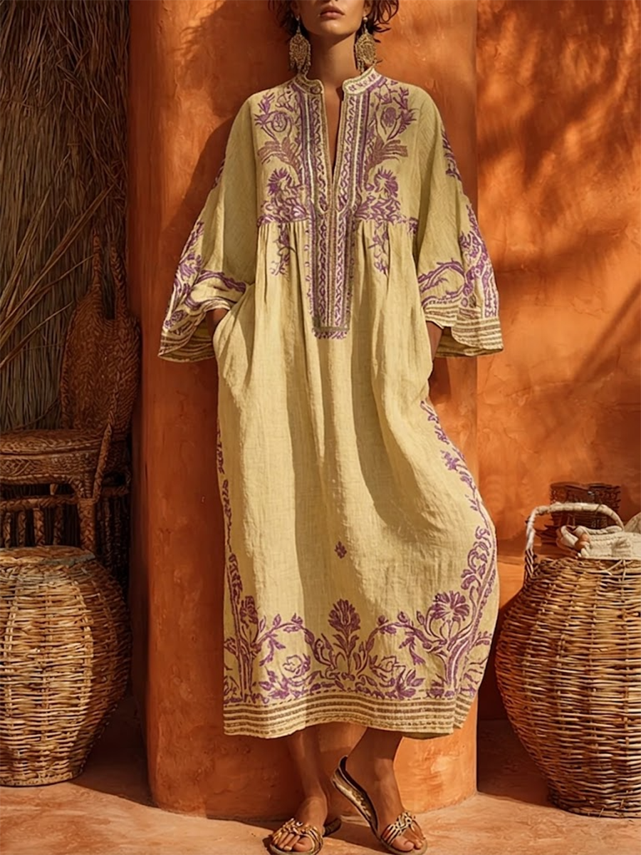 CLAIRE LYON | ROBE BRODÉE FLUIDE POUR FEMMES