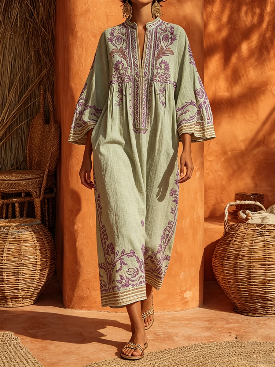 CLAIRE LYON | ROBE BRODÉE FLUIDE POUR FEMMES