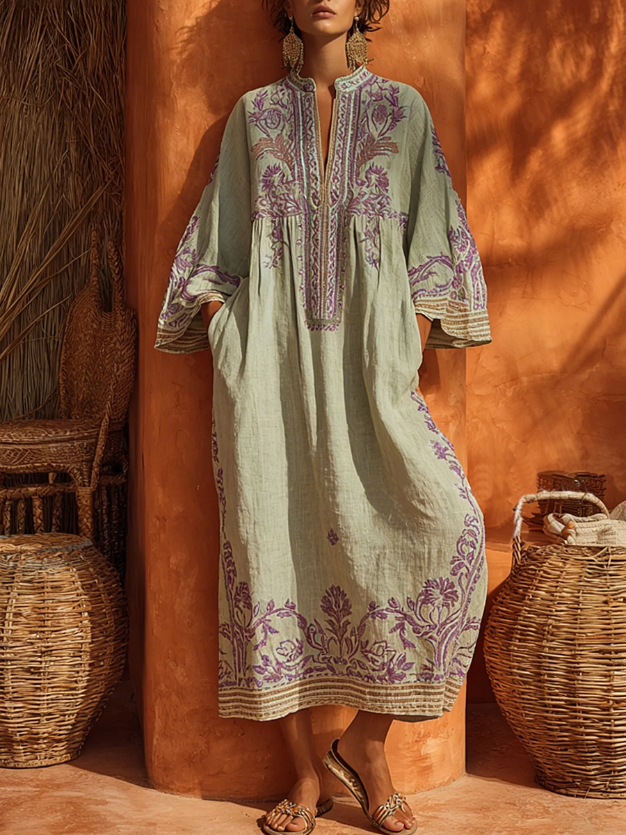 CLAIRE LYON | ROBE BRODÉE FLUIDE POUR FEMMES