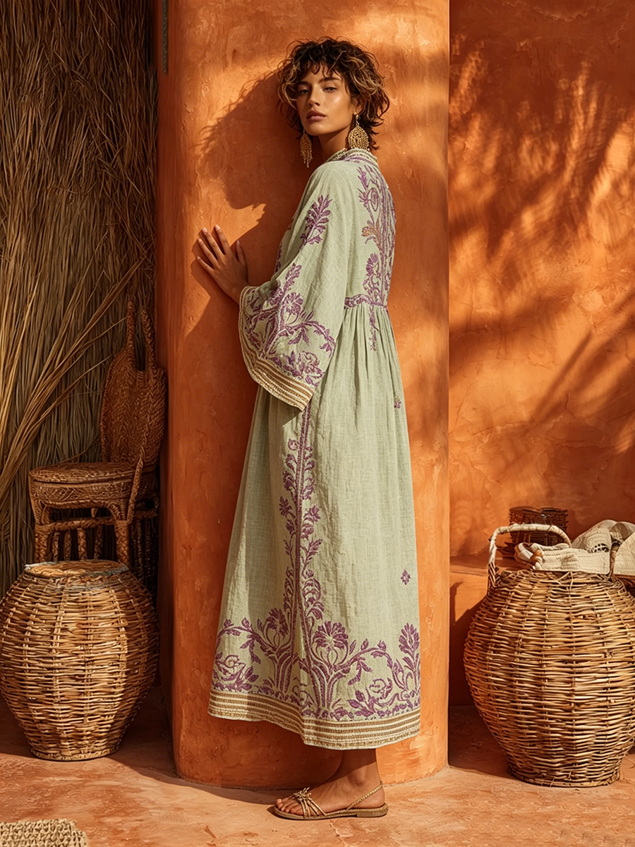 CLAIRE LYON | ROBE BRODÉE FLUIDE POUR FEMMES
