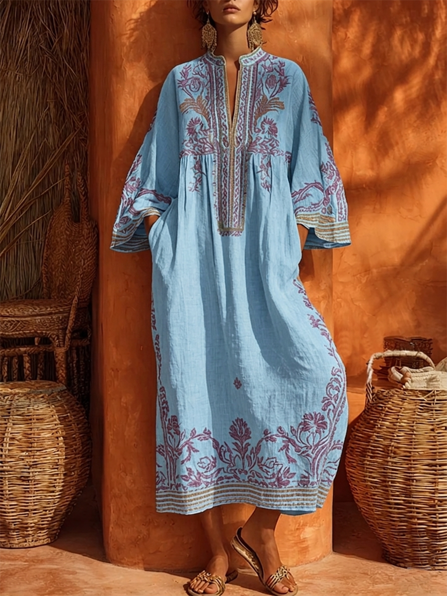 CLAIRE LYON | ROBE BRODÉE FLUIDE POUR FEMMES