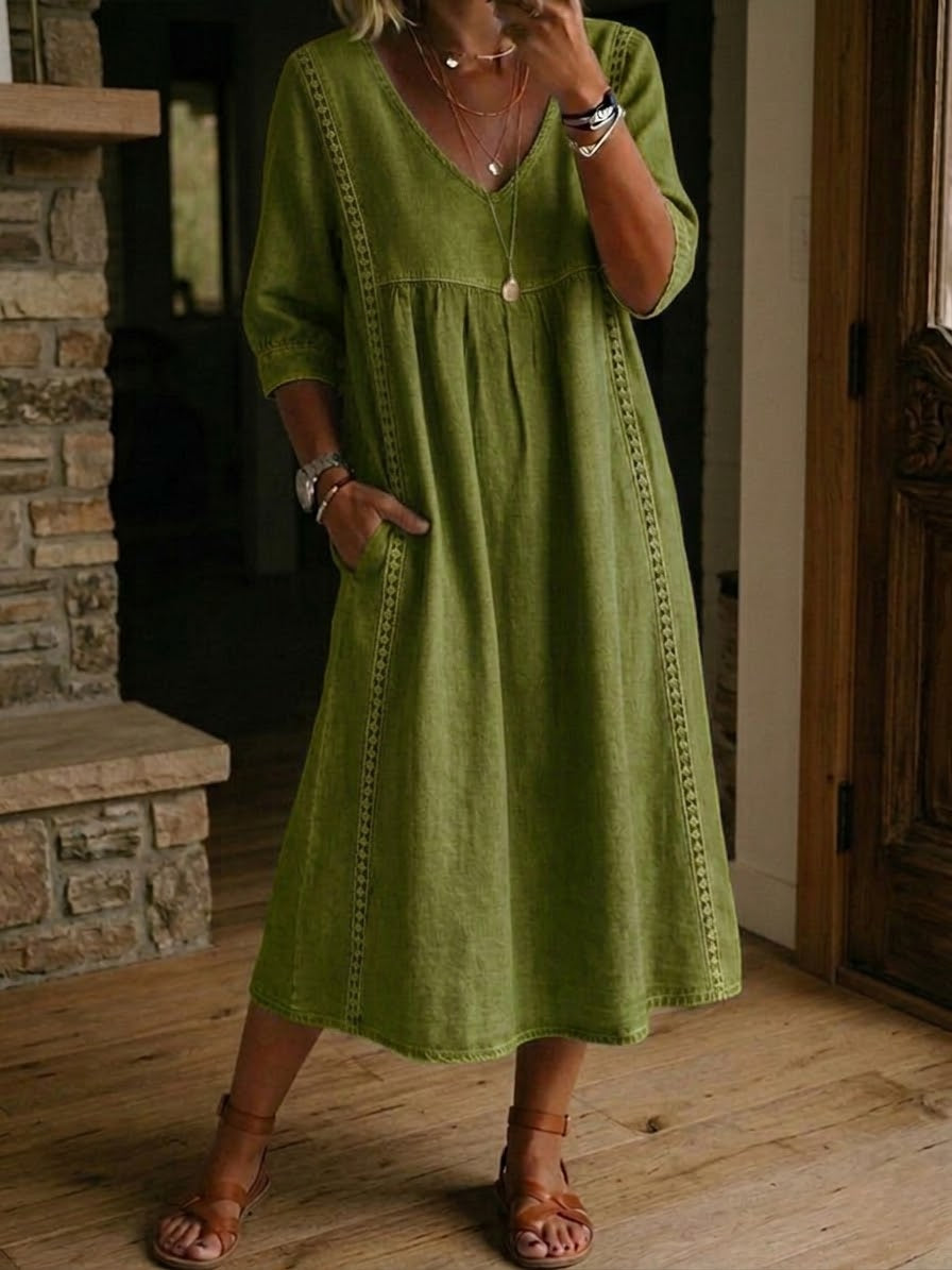 CLAIRE LYON | ROBE MIDI EN DENTELLE CHIC POUR FEMMES