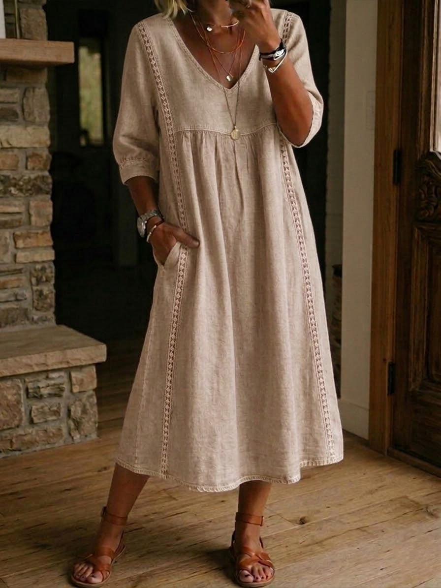 CLAIRE LYON | ROBE MIDI EN DENTELLE CHIC POUR FEMMES