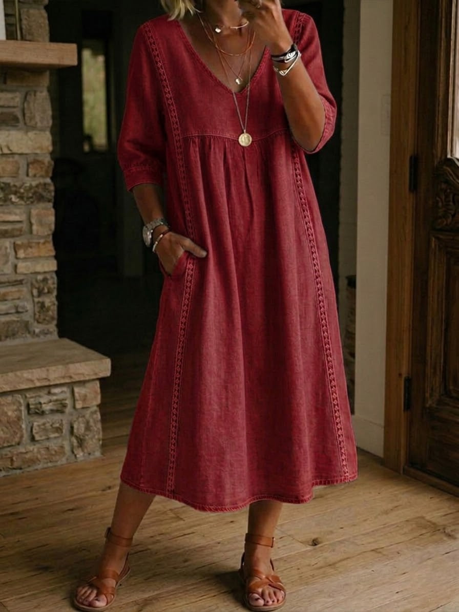CLAIRE LYON | ROBE MIDI EN DENTELLE CHIC POUR FEMMES