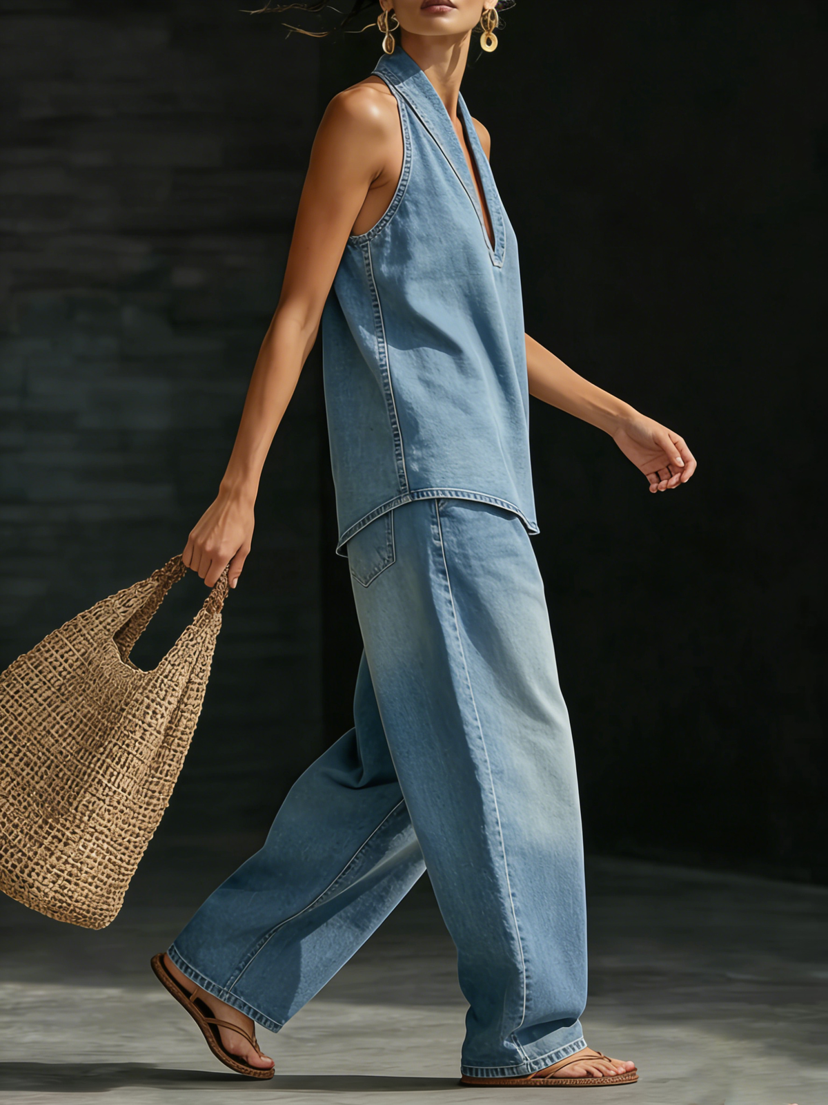 CLAIRE LYON | ENSEMBLE DE DENIM DEUX PIÈCES POUR FEMMES