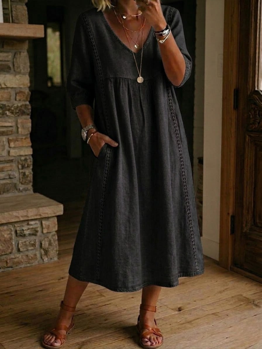 CLAIRE LYON | ROBE MIDI EN DENTELLE CHIC POUR FEMMES