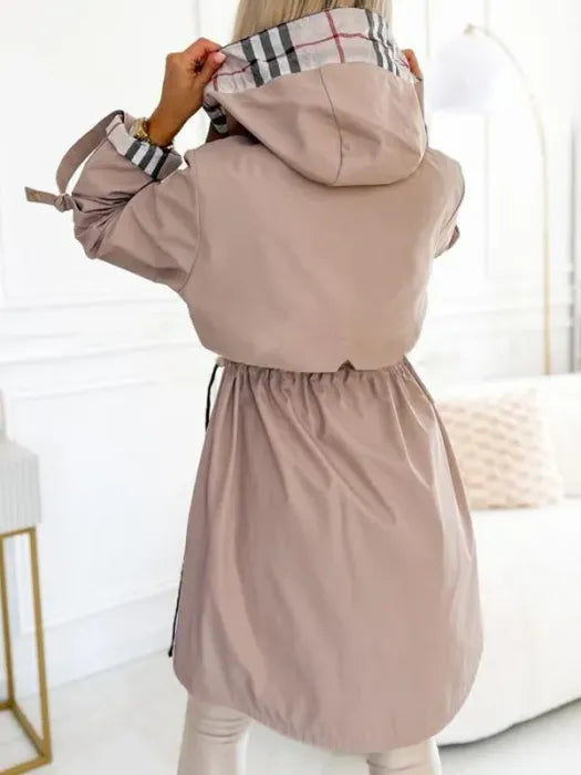 Manteau imperméable coupe-vent femme – Capuche intégrée
