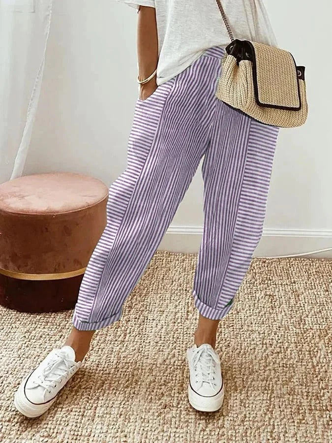 CLAIRE LYON | PANTALONS RAYÉS STYLÉS POUR FEMMES
