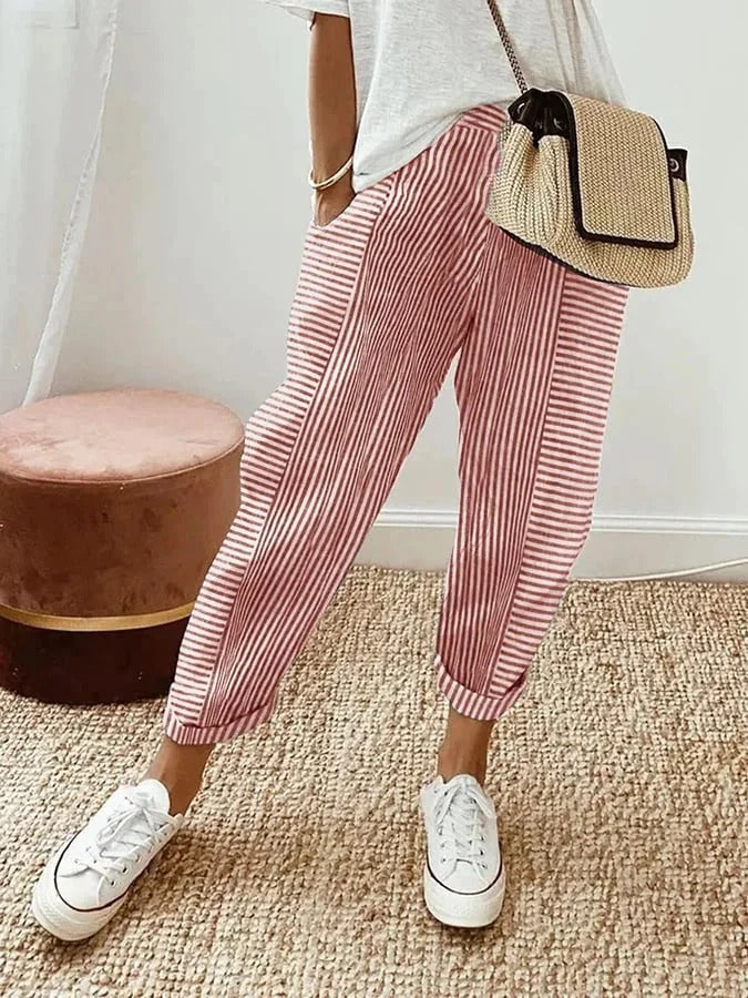 CLAIRE LYON | PANTALONS RAYÉS STYLÉS POUR FEMMES
