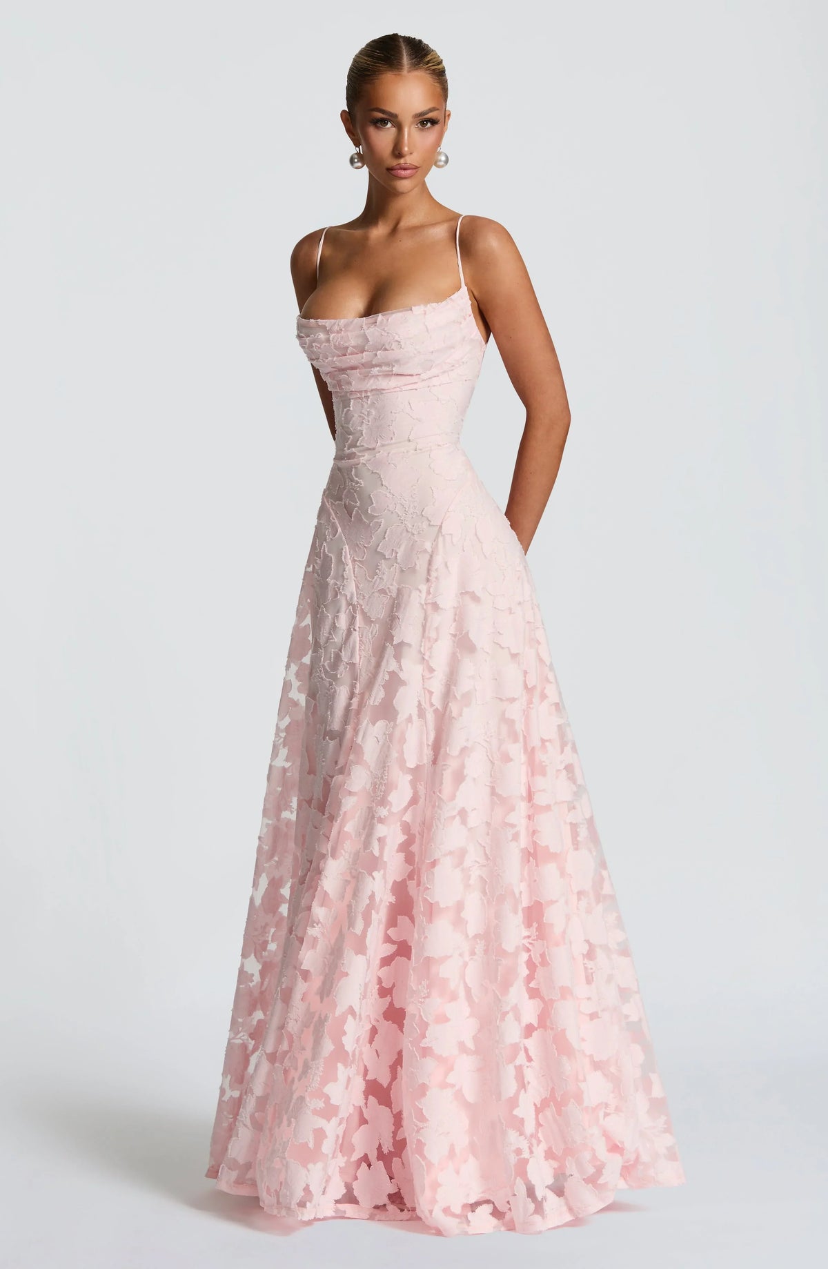 Robe longue femme à fines bretelles - Robe fleurie élégante à imprimé floral pour l’hiver