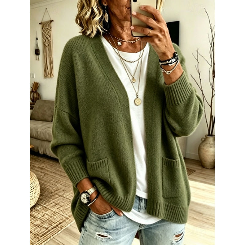 Sylvie - Cardigan Élégant Long Ouvert