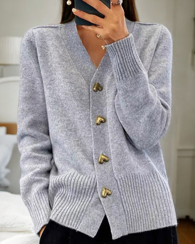 CLAIRE LYON | GILET À BOUTON EN FORME DE CŒUR POUR FEMMES