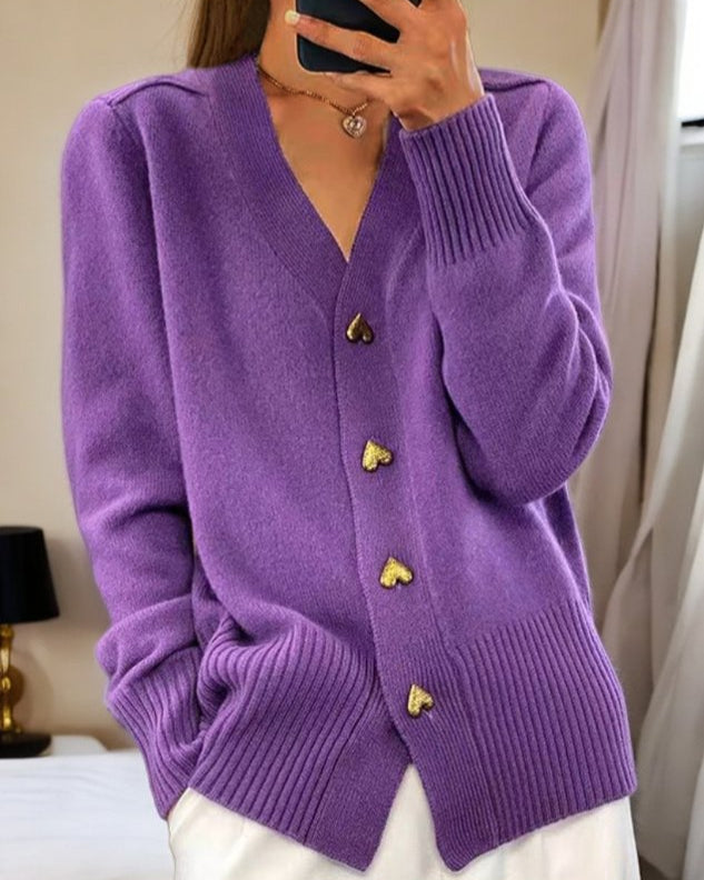 CLAIRE LYON | GILET À BOUTON EN FORME DE CŒUR POUR FEMMES