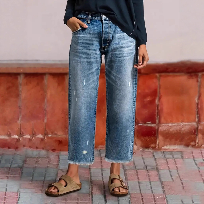 CLAIRE LYON | JEANS À JAMBES DROITES POUR FEMMES