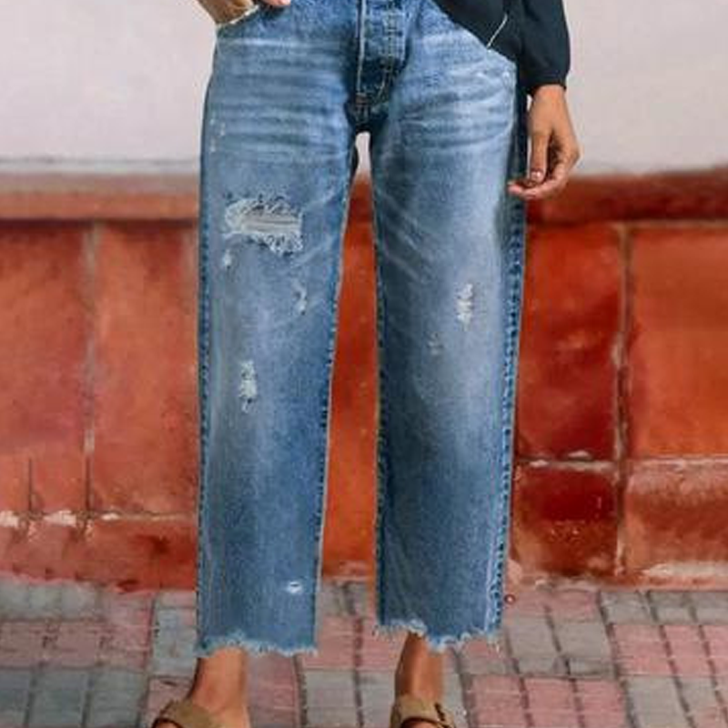 CLAIRE LYON | JEANS À JAMBES DROITES POUR FEMMES