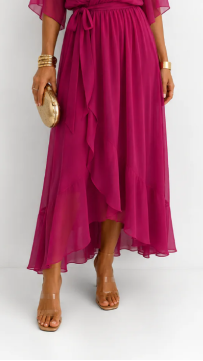 CLAIRE LYON | ROBE EN CHIFFON À ENVELOPPER POUR FEMMES