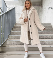 Manteau Teddy Annelous – Manteau Long et Pelucheux pour l'Hiver
