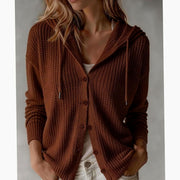 Florence - Cardigan Élégant Capuche Boutonné