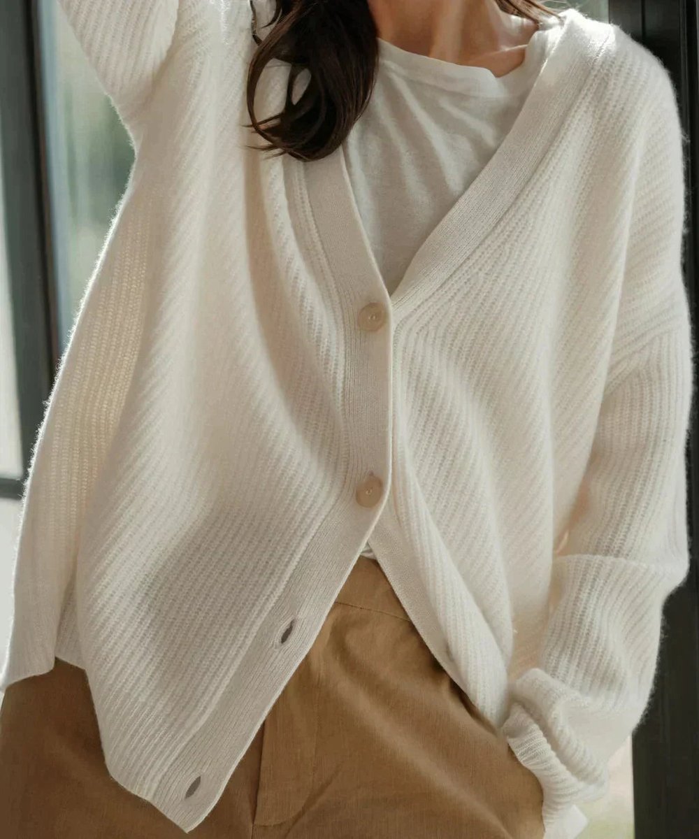 Émilie - Cardigan Raffiné Maille Col V