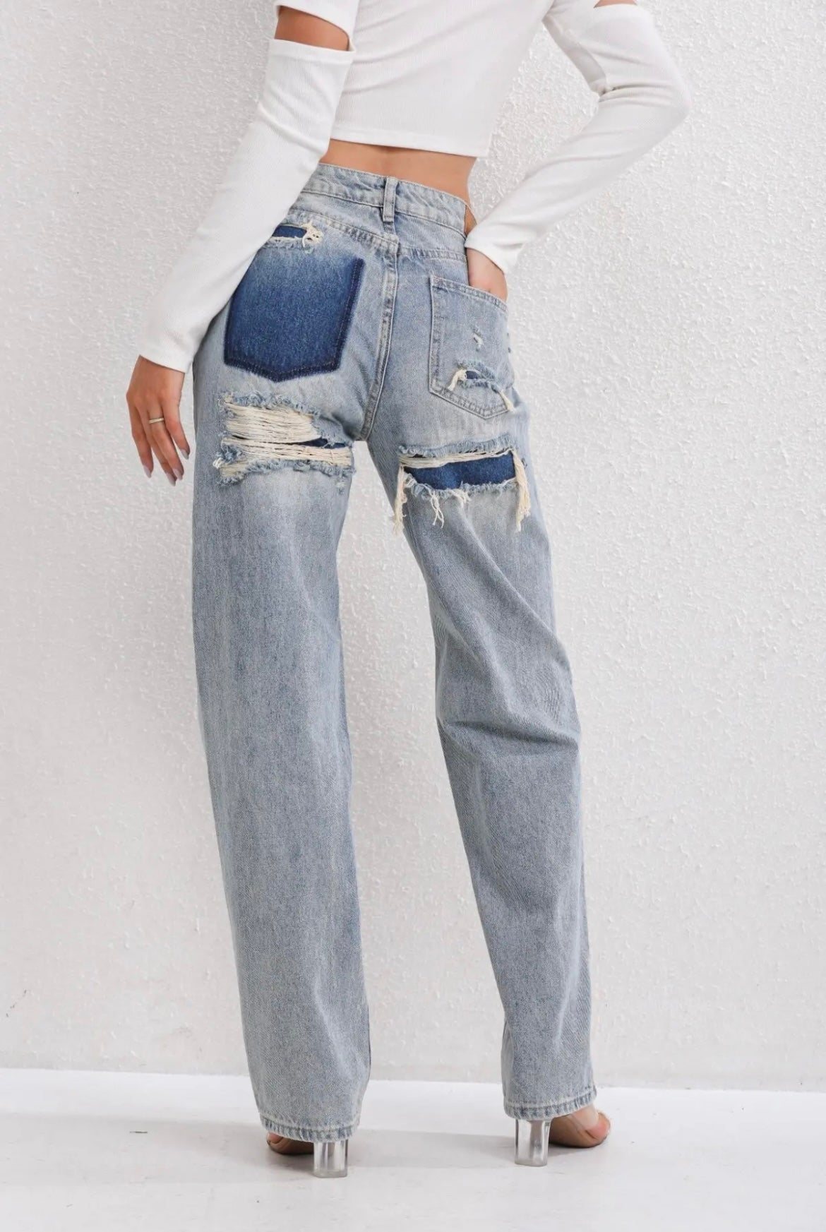 CLAIRE LYON | JEANS DÉCHIRÉS ANCIENNE POUR FEMMES